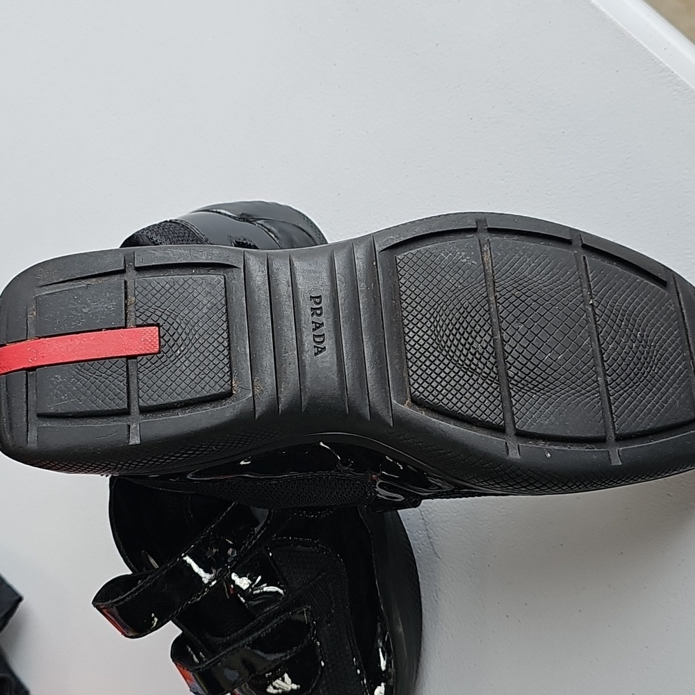 Black Mens Shoes with Velcro Straps - Picture 6 of 7